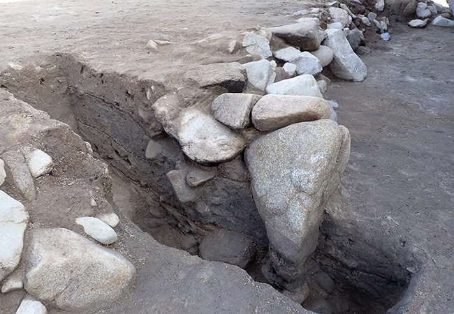 3区 石列の基礎(北西から) 3区 石列の基礎(北西から)