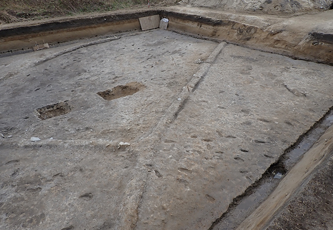 3区南 水田と人の足跡(北西から) 3区南 水田と人の足跡(北西から)