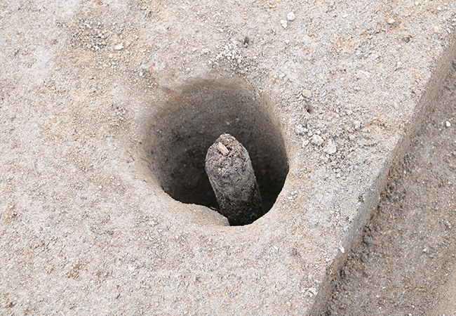 SA1 杭検出状況(北東から) SA1 杭検出状況(北東から)