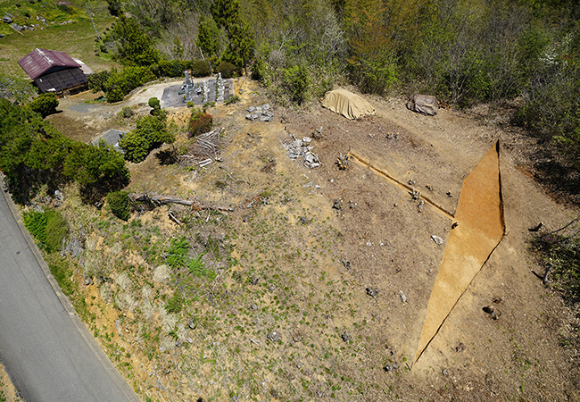 戸手古墳全景(空中写真・南から) 戸手古墳全景(空中写真・南から)